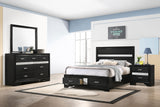 Miranda Storage Panel Bed & Bedroom Sets - 4pcs- Full Bed + Dresser + Mirror + Nightstand