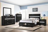 Miranda Storage Panel Bed & Bedroom Sets - 5pcs- Full Bed + Dresser + Mirror + Nightstand + Chest
