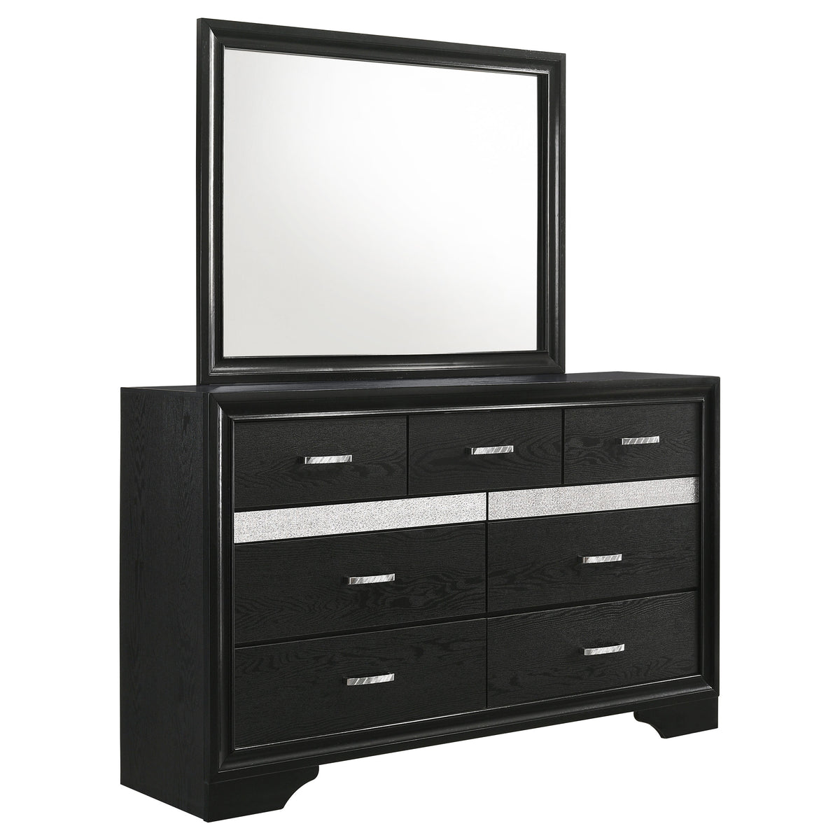 Miranda Storage Panel Bed & Bedroom Sets - Dresser + Mirror