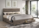 Brantford Slatted Panel or Storage Bed & Bedroom Sets - Farmhouse Barrel Oak, Queen or Eastern King - lifestyle