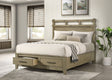 Hazlewood Storage or Panel Bed & Bedroom Sets - Open-Slat Headboard in Vineyard Oak, Queen or Eastern King – view 1