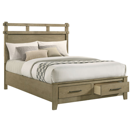 Hazlewood Storage or Panel Bed & Bedroom Sets - Open-Slat Headboard in Vineyard Oak, Queen or Eastern King – view 18