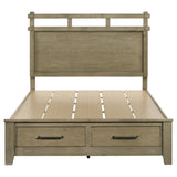 Hazlewood Storage or Panel Bed & Bedroom Sets - Open-Slat Headboard in Vineyard Oak, Queen or Eastern King – view 19