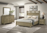 Hazlewood Storage or Panel Bed & Bedroom Sets - Eastern King - 4pcs- Panel Bed + Nightstand + Dresser + Mirror