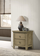 Hazlewood Storage or Panel Bed & Bedroom Sets - Open-Slat Headboard in Vineyard Oak, Queen or Eastern King - lifestyle