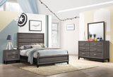 Watson Panel Bed & Bedroom Sets - 4pcs- Full Bed + Nightstand + Dresser + Mirror