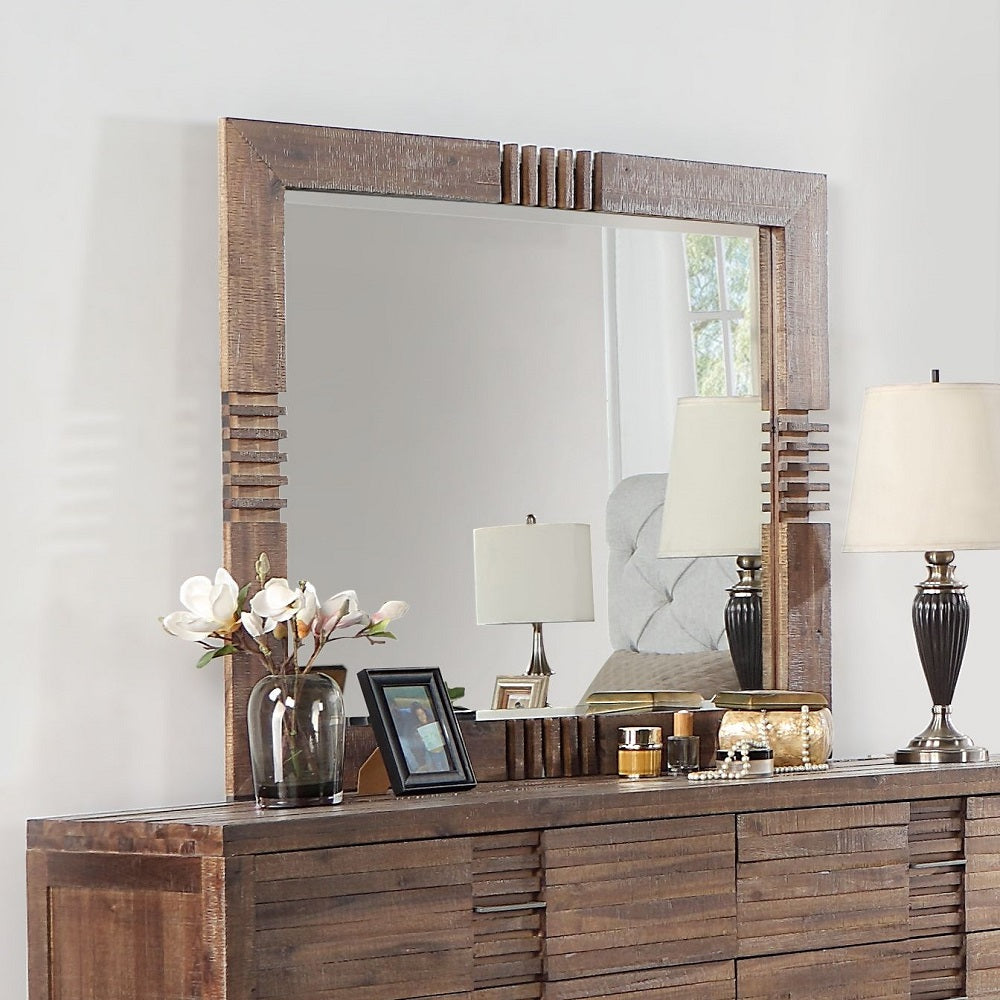Andria Entertainment Center & Beveled Mirror