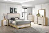 Hyland LED Panel Bed & Bedroom Sets - 5pcs- Eastern King Bed + Nightstand + Dresser + Mirror + Chest