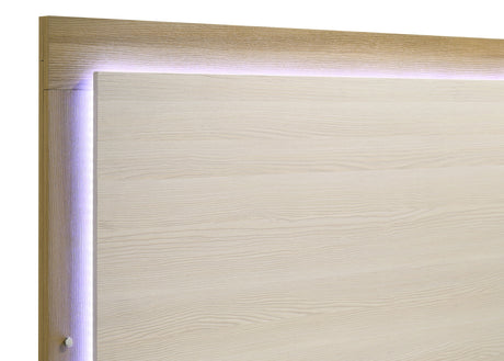 Hyland LED Panel Bed & Bedroom Sets - Natural & White Two-Tone, Queen & Eastern King – view 19