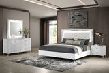 Cassia LED Panel Bed & Bedroom Collection - 4pcs- Eastern King Bed + Nightstand + Dresser + Mirror