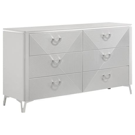 Cassia LED Panel Bed & Bedroom Collection - 6-Drawer Dresser
