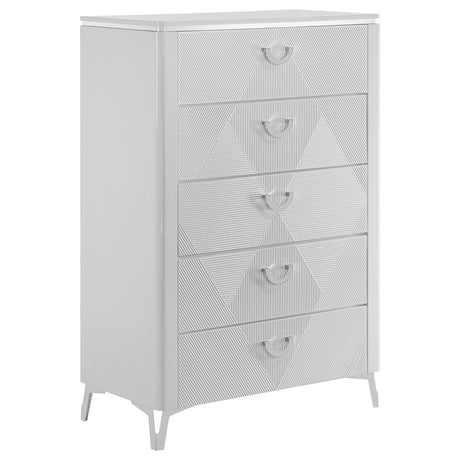 Cassia LED Panel Bed & Bedroom Collection - 5-Drawer Chest