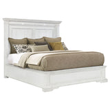 McKinney Panel Bed & Bedroom Sets with LED Reading Lights - Traditional Distressed Vintage White