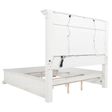 McKinney Panel Bed & Bedroom Sets with LED Reading Lights - Traditional Distressed Vintage White