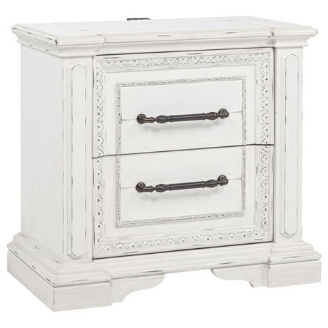 McKinney Panel Bed & Bedroom Sets with LED Reading Lights - 2-Drawer Nightstand