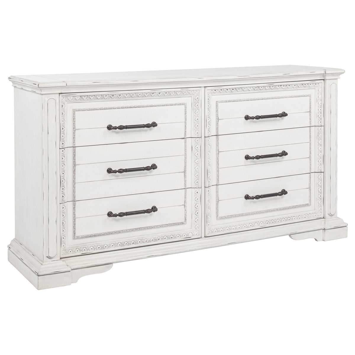 McKinney Panel Bed & Bedroom Sets with LED Reading Lights - 6-Drawer Dresser