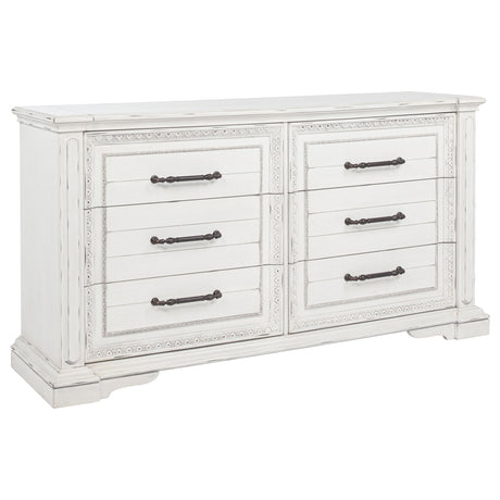McKinney Panel Bed & Bedroom Sets with LED Reading Lights - 6-Drawer Dresser