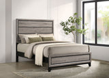 Watson Groove-Detailed Panel Bed & Bedroom Sets - Transitional Light Taupe with Nickel Hardware, Twin to Cal King - lifestyle