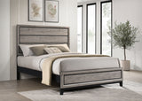 Watson Groove-Detailed Panel Bed & Bedroom Sets - Transitional Light Taupe with Nickel Hardware, Twin to Cal King - lifestyle