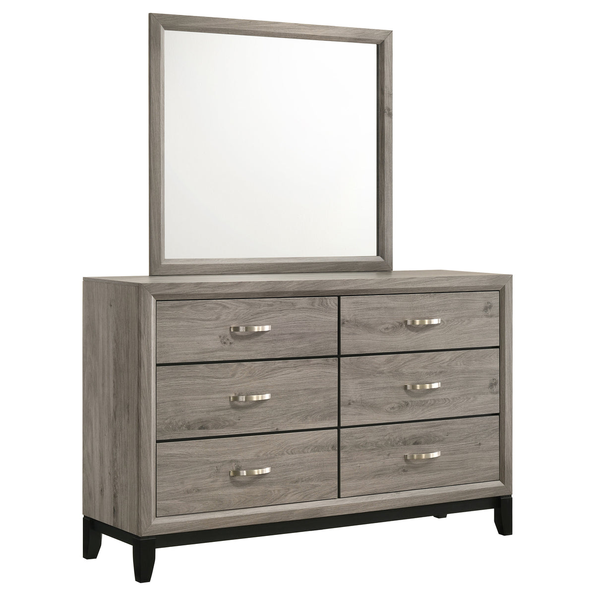 Watson Groove-Detailed Panel Bed & Bedroom Sets - Dresser + Mirror