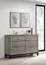 Watson Groove-Detailed Panel Bed & Bedroom Sets - Transitional Light Taupe with Nickel Hardware, Twin to Cal King - lifestyle