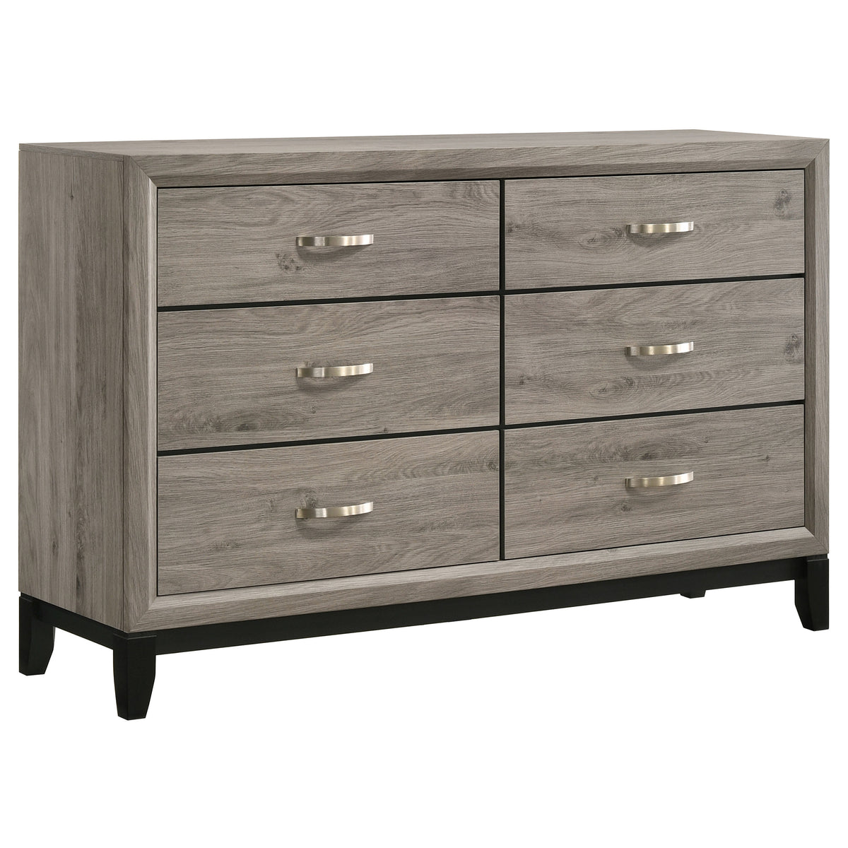 Watson Groove-Detailed Panel Bed & Bedroom Sets - 6-Drawer Dresser