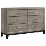 Watson Groove-Detailed Panel Bed & Bedroom Sets - 6-Drawer Dresser