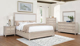 Pembroke Upholstered Panel Bed & Bedroom Sets - 5pcs- California King Bed + Nightstand + Dresser + Mirror + Chest