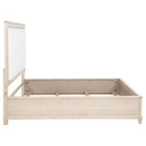 Pembroke Upholstered Panel Bed & Bedroom Sets - Coastal Washed Oak with Cream Headboard & Nailhead Trim – view 17