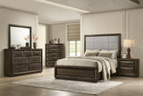 Atlas Upholstered Panel Bed & Bedroom Sets - 5pcs- California King Bed + Nightstand + Dresser + Mirror + Chest