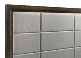 Atlas Upholstered Panel Bed & Bedroom Sets - Picture-Frame Headboard in Dark Oak & Light Grey – view 19