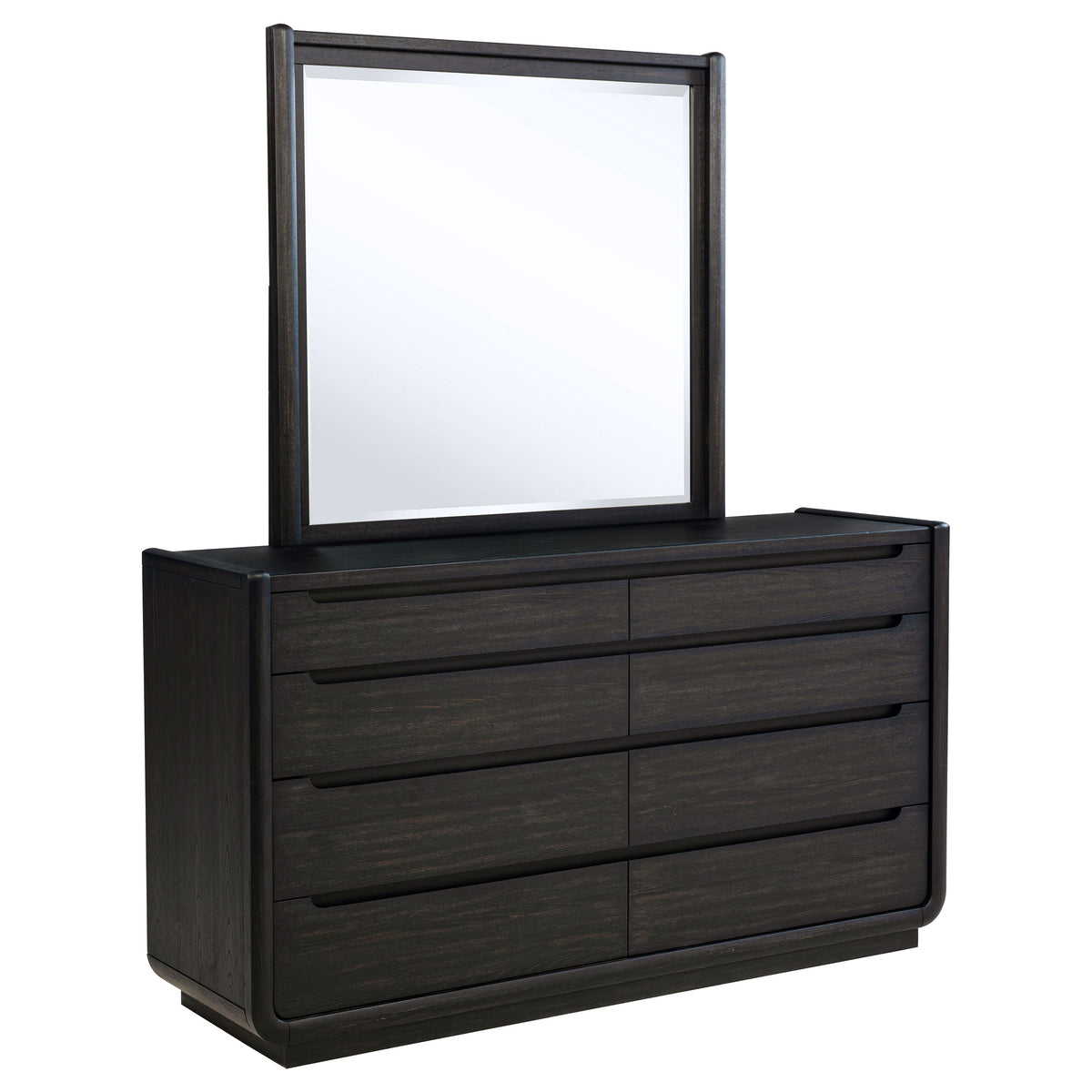 Leandro Wingback Bed & Bedroom Sets - Dresser + Mirror