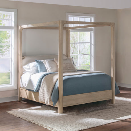 Solano Canopy or Panel Bed & Bedroom Sets - Sculpted Coastal Design in Weathered Mango, Queen to California King - lifestyle