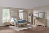 Solano Canopy or Panel Bed & Bedroom Sets - 5pcs- Queen Canopy Bed + Nightstand + Dresser + Mirror + Chest