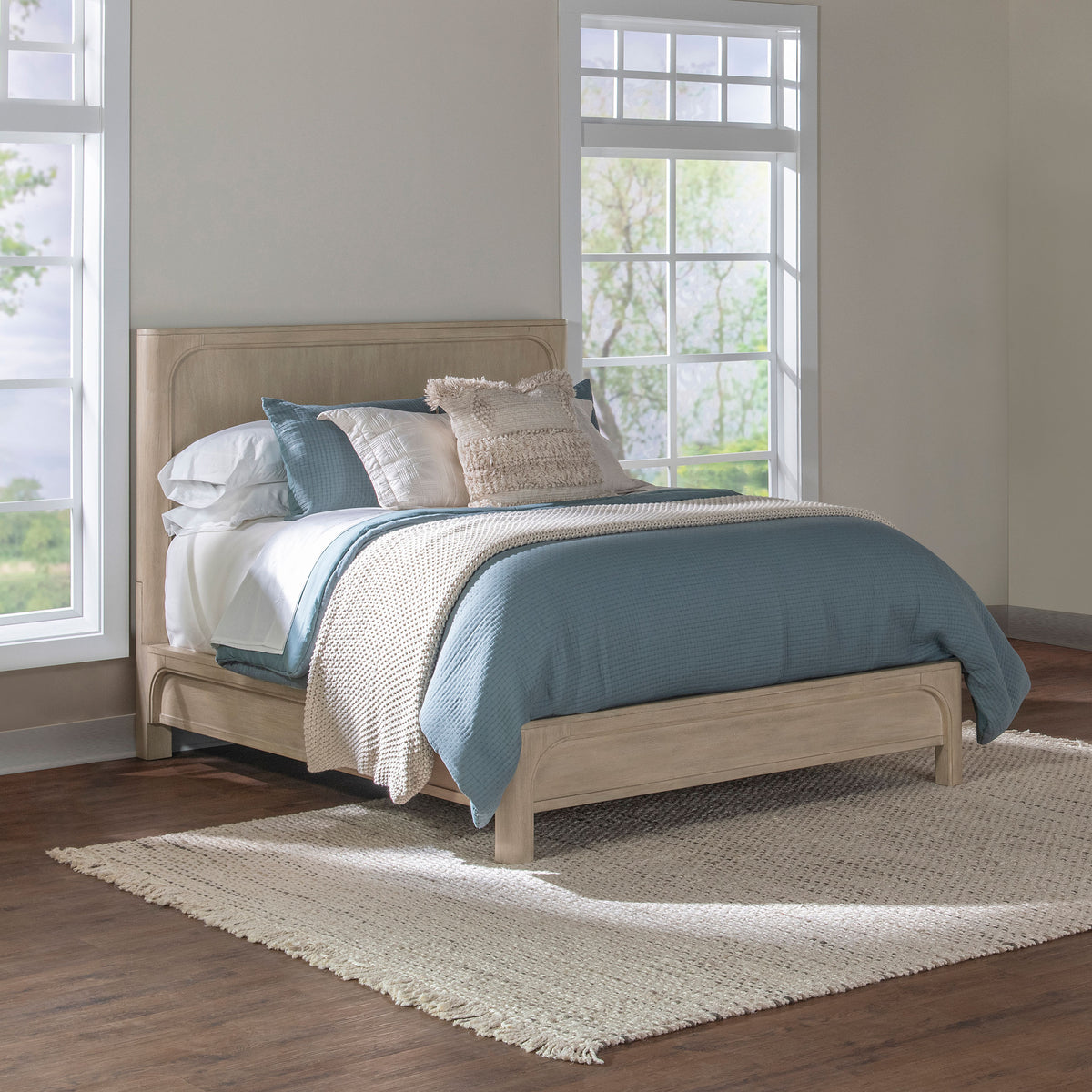 Solano Canopy or Panel Bed & Bedroom Sets - Sculpted Coastal Design in Weathered Mango, Queen to California King - lifestyle