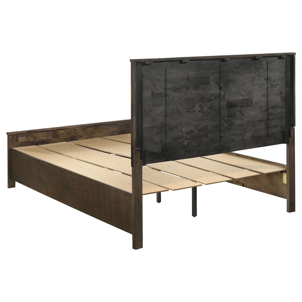Woodmont Storage Panel Bed & Bedroom Sets - Footboard Drawers in Wire-Brushed Rustic Golden Brown – view 17