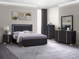 Marceline LED Panel Bed & Bedroom Sets - 5pcs- Eastern King Bed + Nightstand + Dresser + Mirror + Chest