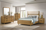 Bennett Upholstered Panel Bed & Bedroom Sets - 5pcs- Eastern King Bed + Nightstand + Dresser + Mirror + Chest