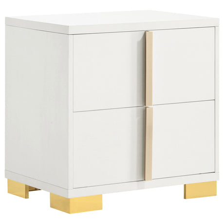 Marceline LED Panel Bed & Bedroom Sets - 2-Drawer Nightstand