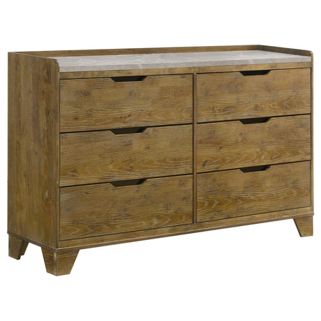Henderson Bookcase Panel Bed & Bedroom Sets - 6-Drawer Dresser