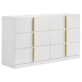 Ines Upholstered Panel Bed & Bedroom Sets - 6-Drawer Dresser