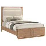 Leanne LED Panel Bed & Bedroom Sets - Floating Upholstered Headboard & Sintered Stone Tops in Light Oak, Queen or Eastern King – view 11