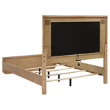 Leanne LED Panel Bed & Bedroom Sets - Floating Upholstered Headboard & Sintered Stone Tops in Light Oak, Queen or Eastern King – view 13