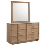Leanne LED Panel Bed & Bedroom Sets - Dresser + Mirror