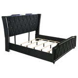 Lorient LED Wingback Bed & Bedroom Sets - Eastern King LED Wingback Bed Only