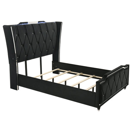 Lorient LED Wingback Bed & Bedroom Sets - Queen LED Wingback Bed Only