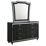 Lorient LED Wingback Bed & Bedroom Sets - 8-Drawer LED Dresser + Mirror