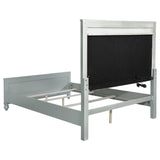 Gunnison Glam LED Panel Bed & Bedroom Sets - Crystal-Tufted Headboard & Fretwork in Silver Metallic – view 16