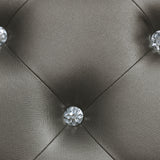 Gunnison Glam LED Panel Bed & Bedroom Sets - Crystal-Tufted Headboard & Fretwork in Silver Metallic – view 18
