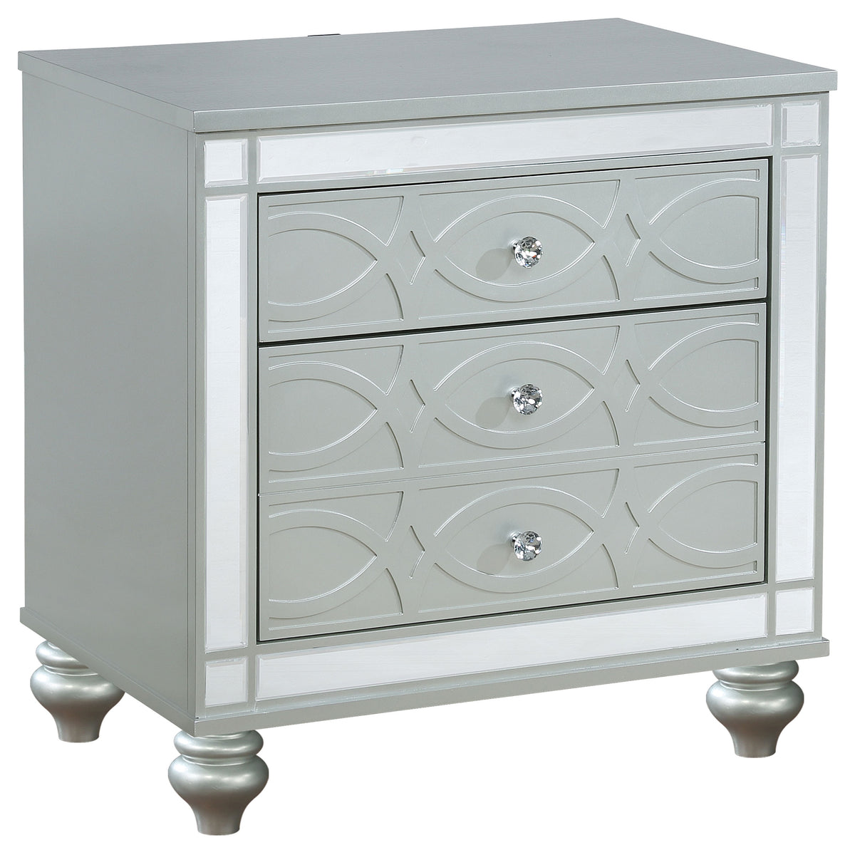 Gunnison Glam LED Panel Bed & Bedroom Sets - 2-Drawer Nightstand